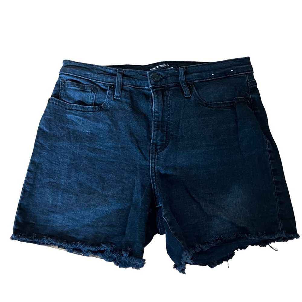 Calvin Klein Women’s Size 28 Black High Rise Shorts Raw Hem Concert Party